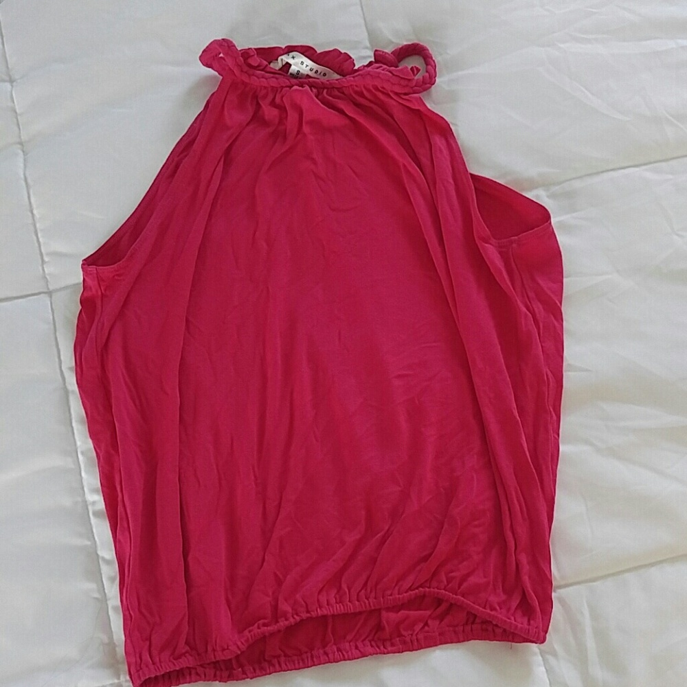 High braided neck tank top
